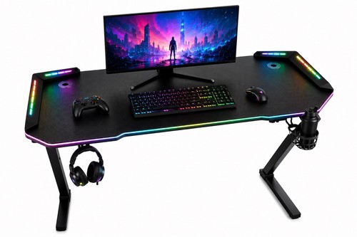 Scrivania gaming con - led, rgb