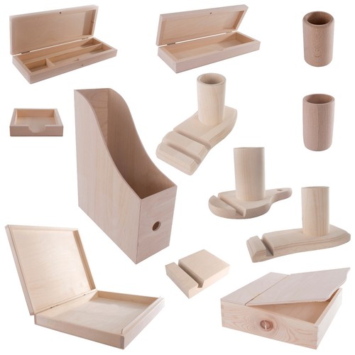 Scrivania legno accessori - legno,