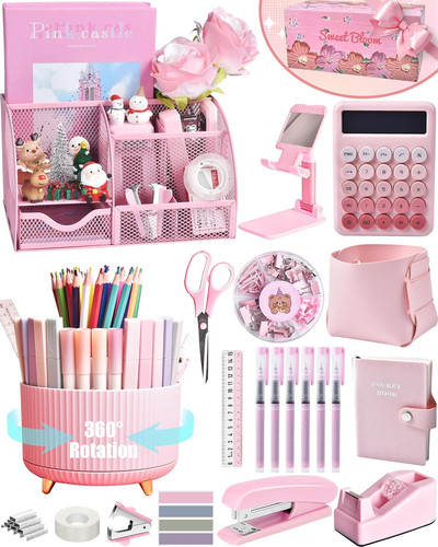 Accessori scrivania rosa - accessori, 21